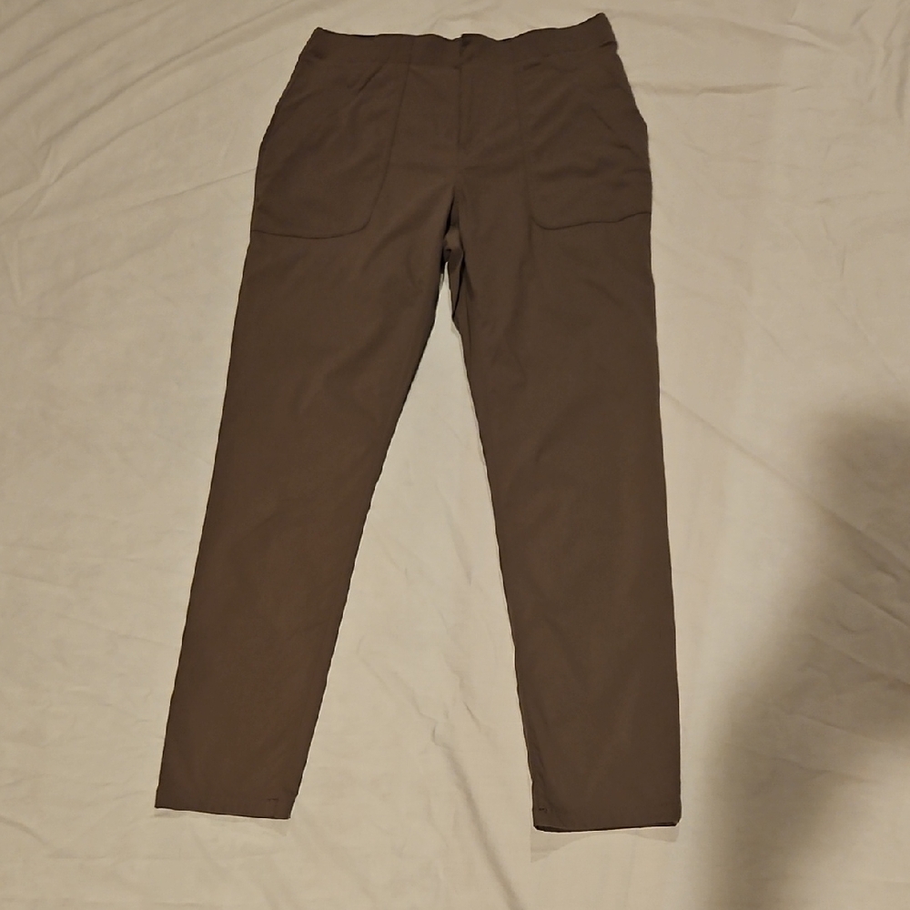 Eddie Bauer Women's Sightscape Horizon Slim Straight Ankle Pants-Teak